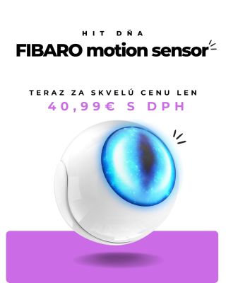 ✨ TIP DŇA: PRÁVE PRIDANÉ! ✨ Dnes sme pre vás pripravili absolútnu bombu! 💥 Inteligentný a krásny: Fibaro Motion Senzor – 3...